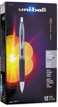 uni-ball® Signo 207™ Retractable Gel Pen,  Blue Ink, Bold, Dozen (Open Stock)