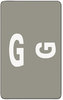 A Picture of product SMD-67177 Smead™ AlphaZ® Color-Coded Second Letter Alphabetical Labels G, 1 x 1.63, Gray, 10/Sheet, 10 Sheets/Pack