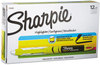 A Picture of product SAN-1754463 Sharpie® Liquid Pen Style Highlighters,  Chisel Tip, Fluorescent Yellow, Dozen