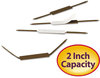 A Picture of product SMD-68220 Smead™ Standard Self-Adhesive Fasteners Two-Prong Fastener Base and Compressor Sets, 2" Capacity, 2.75" Center to Brown, 100/Box