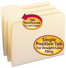 A Picture of product SMD-10335 Smead™ Reinforced Tab Manila File Folder Folders, 1/3-Cut Tabs: Left Position, Letter Size, 0.75" Expansion, 11-pt 100/Box
