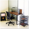 A Picture of product SAF-1943CYBL Safco® Steel Desk 47.25" x 24" 28.75", Cherry/Black