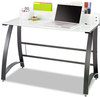 A Picture of product SAF-1938TG Safco® Xpressions™ 47" Computer Desk x 23" 37", Frosted/Black