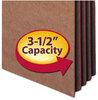 A Picture of product SMD-73380 Smead™ Redrope TUFF® Pocket Drop-Front File Pockets with Fully Lined Gussets 3.5" Expansion, Letter Size, 10/Box