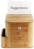 A Picture of product SAF-4237NA Safco® Bamboo Suggestion Boxes 10 x 8 14, Natural