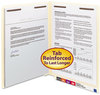 A Picture of product SMD-34115 Smead™ Manila End Tab Fastener Folders with Reinforced Tabs Straight 11-pt 2 Fasteners, Letter Size, Exterior, 50/Box