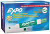 A Picture of product SAN-80004 EXPO® Low-Odor Dry-Erase Marker,  Chisel Tip, Green, Dozen