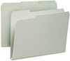 A Picture of product SMD-13230 Smead™ Expanding Recycled Heavy Pressboard Folders 1/3-Cut Tabs: Assorted, Letter Size, 1" Expansion, Gray-Green, 25/Box