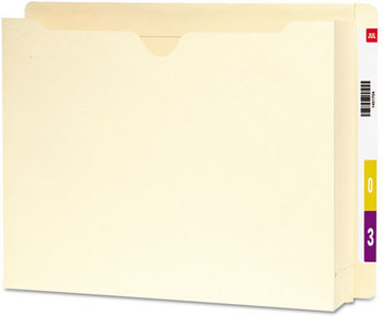 Smead™ Heavyweight End Tab File Jacket with 2" Expansion Straight Letter Size, Manila, 25/Box