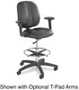 A Picture of product SAF-7084BL Safco® Apprentice II Extended-Height Chair Supports Up to 250 lb, 22" 32" Seat Height, Black