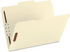 A Picture of product SMD-14537 Smead™ Top Tab Fastener Folders 1/3-Cut Tabs: Assorted, 0.75" Expansion, 2 Fasteners, Letter Size, Manila Exterior, 50/Box
