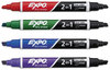 A Picture of product SAN-1944655 EXPO® 2-in-1 Dry Erase Markers,  8 Assorted Colors, Medium, 4/Pack