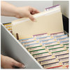 A Picture of product SMD-14537 Smead™ Top Tab Fastener Folders 1/3-Cut Tabs: Assorted, 0.75" Expansion, 2 Fasteners, Letter Size, Manila Exterior, 50/Box