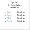A Picture of product SAN-1944655 EXPO® 2-in-1 Dry Erase Markers,  8 Assorted Colors, Medium, 4/Pack