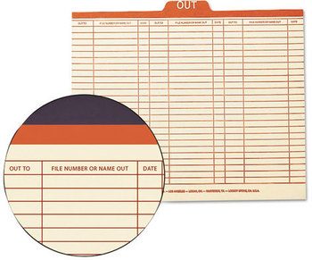 Smead™ Manila Out Guides, Printed Form Style 1/5-Cut Top Tab, 8.5 x 11, 100/Box