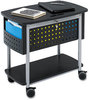 A Picture of product SAF-5370BL Safco® Scoot™ Mobile File Metal, 2 Shelves, Bins, 29.75" x 18.75" 27", Black/Silver