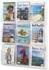 A Picture of product SAF-5603CL Safco® Reveal™ Clear Literature Displays 9 Compartments, 30w x 2d 36.75h,
