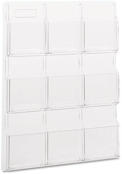 Safco® Reveal™ Clear Literature Displays 9 Compartments, 30w x 2d 36.75h,