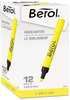 A Picture of product SAN-64324 Berol 4009® Chisel Tip Highlighter,  Chisel Tip, Fluorescent Yellow, Dozen