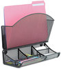 A Picture of product SAF-4175BL Safco® Onyx™ Magnetic Mesh Panel Accessories 3 File Pocket, 13 x 4.25 13.5. Black