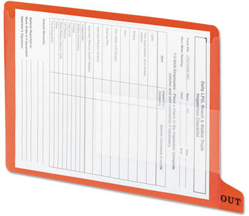Smead™ Colored Poly Out Guides with Pockets 1/3-Cut End Tab, 8.5 x 11, Red, 25/Box