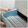 A Picture of product SMD-21530 Smead™ Expanding Recycled Heavy Pressboard Folders 1/3-Cut Tabs: Assorted, Letter Size, 1" Expansion, Blue, 25/Box