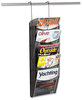 A Picture of product SAF-5578BL Safco® Onyx™ Mesh Literature Rack Five Compartments, 10.25w x 3.5d 28.33h, Black