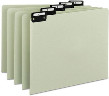 Smead™ Alphabetic Top Tab Indexed File Guide Set 1/5-Cut A to Z, 8.5 x 11, Green, 25/Set