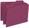 A Picture of product SMD-13093 Smead™ Colored File Folders 1/3-Cut Tabs: Assorted, Letter Size, 0.75" Expansion, Maroon, 100/Box