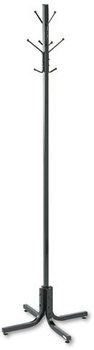 Safco® Coat Racks Metal Costumer, Four Ball-Tipped Double-Hooks, 21w x 21d 70h, Black