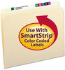 A Picture of product SMD-10310 Smead™ Reinforced Tab Manila File Folder Folders, Straight Tabs, Letter Size, 0.75" Expansion, 11-pt 100/Box