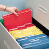 A Picture of product SMD-10267 Smead™ Interior File Folders 1/3-Cut Tabs: Assorted, Letter Size, 0.75" Expansion, Red, 100/Box