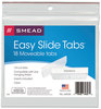 A Picture of product SMD-64626 Smead™ Easy Slide™ Hanging Folder Tab 1/3-Cut, White/Clear, 3.5" Wide, 18/Pack