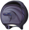 A Picture of product SJM-R2090TBK San Jamar® Single Jumbo Bath Tissue Dispenser,  Oceans, 10 1/4 x 5 5/8 x 12, Black Pearl