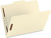 A Picture of product SMD-14547 Smead™ Top Tab Fastener Folders Recycled 1/3-Cut Tabs: Assorted, 0.75" Expansion, 2 Fasteners, Letter Size, Manila Exterior, 50/Box