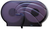 A Picture of product SJM-R4090TBK San Jamar® Twin Jumbo Bath Tissue Dispenser,  Oceans, 19 x 5 1/4 x 12, Black Pearl