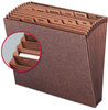 A Picture of product SMD-70488 Smead™ TUFF® Expanding Files Open-Top Stadium File, 12 Sections, 1/12-Cut Tabs, Letter Size, Redrope