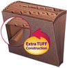 A Picture of product SMD-70488 Smead™ TUFF® Expanding Files Open-Top Stadium File, 12 Sections, 1/12-Cut Tabs, Letter Size, Redrope