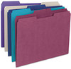 A Picture of product SMD-13143 Smead™ Colored File Folders 1/3-Cut Tabs: Assorted, Letter Size, 0.75" Expansion, Teal, 100/Box
