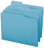 A Picture of product SMD-13143 Smead™ Colored File Folders 1/3-Cut Tabs: Assorted, Letter Size, 0.75" Expansion, Teal, 100/Box