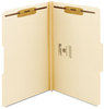 A Picture of product SMD-19595 Smead™ Top Tab Manila Expansion Fastener Folders 1.5" 2 Fasteners, Legal Size, Exterior, 50/Box