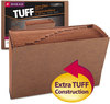 A Picture of product SMD-70490 Smead™ TUFF® Expanding Files Open-Top Stadium File, 12 Sections, 1/12-Cut Tabs, Legal Size, Redrope