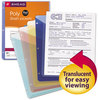 A Picture of product SMD-89505 Smead™ Organized Up® Poly Slash Jackets 2-Sections, Letter Size, Assorted Colors, 5/Pack