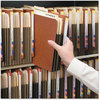 A Picture of product SMD-73681 Smead™ Redrope Drop-Front End Tab File Pockets with Fully Lined Colored Gussets 6.5" High 3.5" Expansion, Letter Size, Redrope/Brown, 10/Box