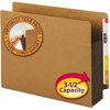 A Picture of product SMD-73681 Smead™ Redrope Drop-Front End Tab File Pockets with Fully Lined Colored Gussets 6.5" High 3.5" Expansion, Letter Size, Redrope/Brown, 10/Box