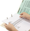 A Picture of product SMD-26825 Smead™ Manila End Tab Classification Folders 2" Expansion, 1 Divider, 4 Fasteners, Letter Size, Exterior, 10/Box