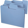 A Picture of product SMD-11986 Smead™ SuperTab® Colored File Folders 1/3-Cut Tabs: Assorted, Letter Size, 0.75" Expansion, 11-pt Stock, Blue, 100/Box
