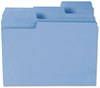 A Picture of product SMD-11986 Smead™ SuperTab® Colored File Folders 1/3-Cut Tabs: Assorted, Letter Size, 0.75" Expansion, 11-pt Stock, Blue, 100/Box