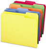 A Picture of product SMD-11943 Smead™ Colored File Folders 1/3-Cut Tabs: Assorted, Letter Size, 0.75" Expansion, Assorted: Blue/Green/Orange/Red/Yellow, 100/Box