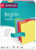 A Picture of product SMD-11943 Smead™ Colored File Folders 1/3-Cut Tabs: Assorted, Letter Size, 0.75" Expansion, Assorted: Blue/Green/Orange/Red/Yellow, 100/Box